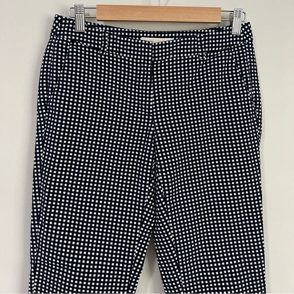 Michael By Michael Kors Plaid White and Blue Women’s Trouser - Picture 3 of 10